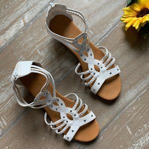 Seychelles white strappy gladiator sandals sz 10